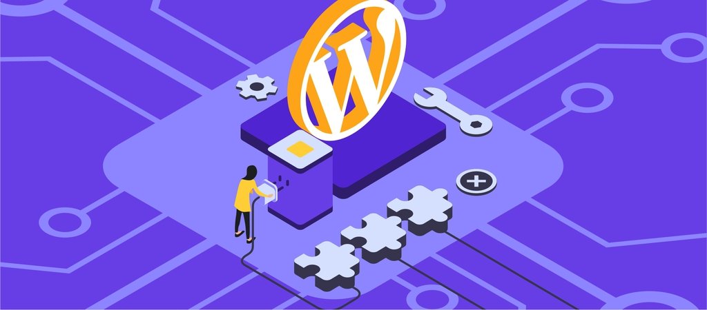 Illustration showing plugins and custom post types connecting to WordPress main CMS being called by various functions and hooks including the WP_Query function