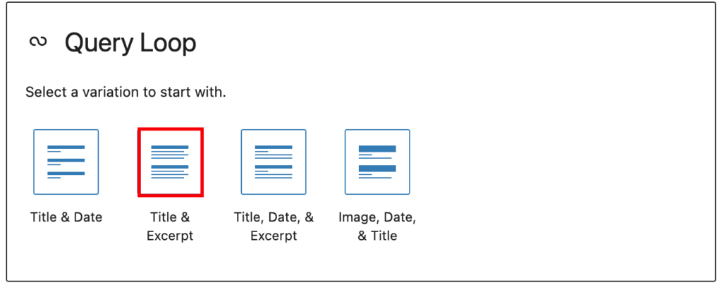 Example showing a page building using the WordPress Query as the foundation of the WordPress loop for a page