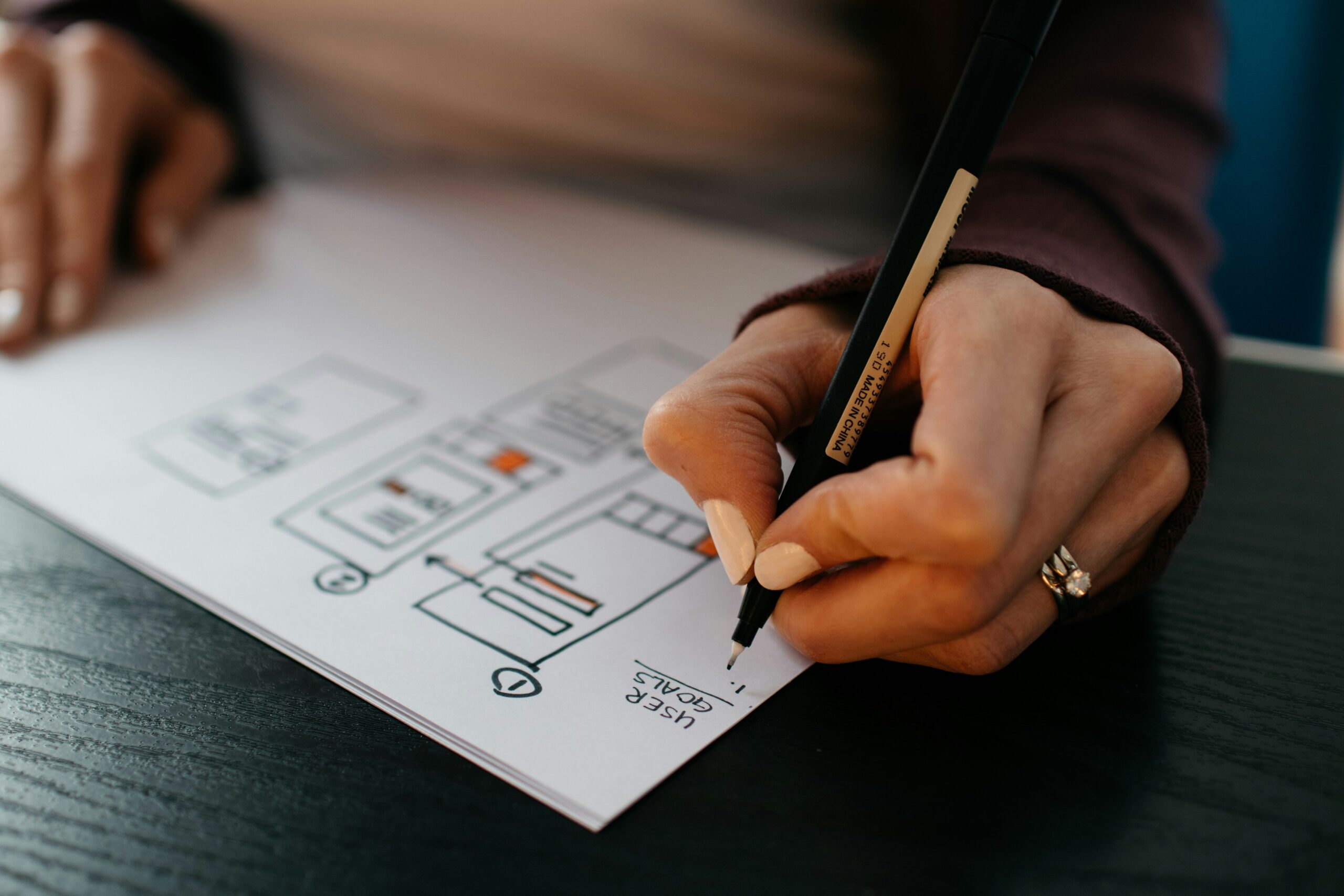 Illustration showing a front end design concept becoming a simple UI that is easy to use and understand creating a strong user experience.