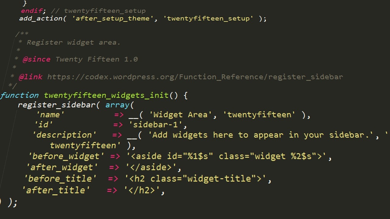 Example of customized wordpress development code. tofix a broken element or bug on a webpage